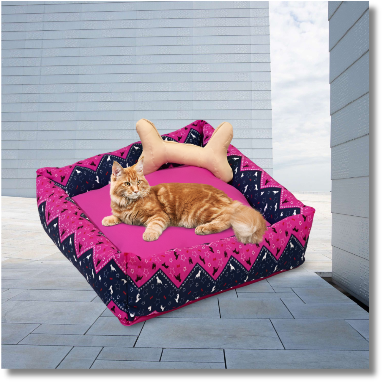 Cama Simples Grande para Cães e Gatos Pink