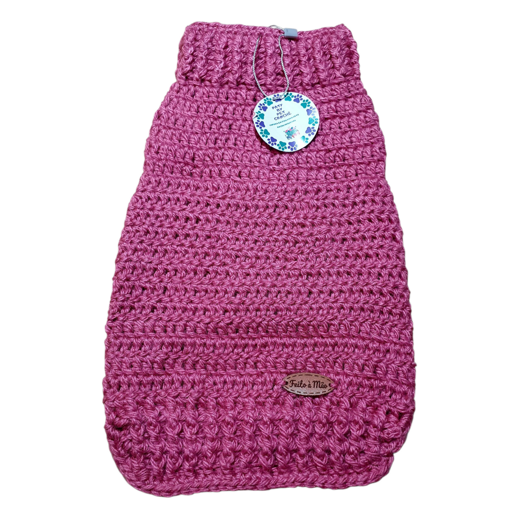 Suéter Rosa Quartzo: Elegância e Conforto para Seu Pet – Pronta Entrega!