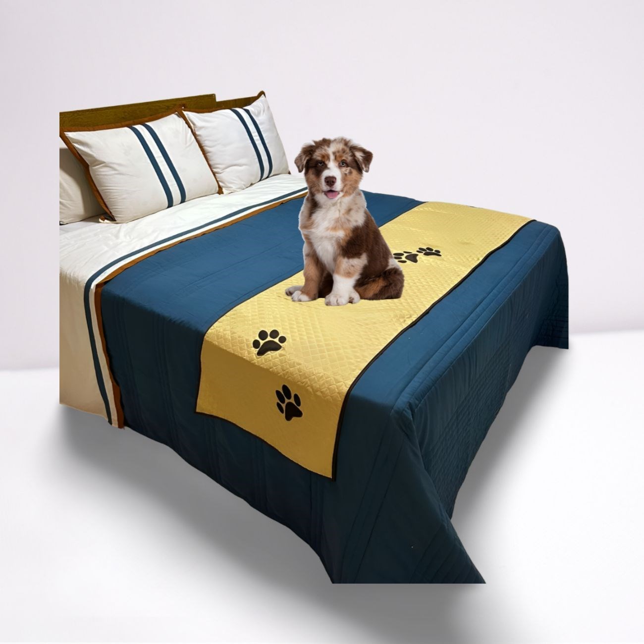 Peseira Pet Impermeável Avelã para Cama de Casal – Conforto e Proteção Estilosa