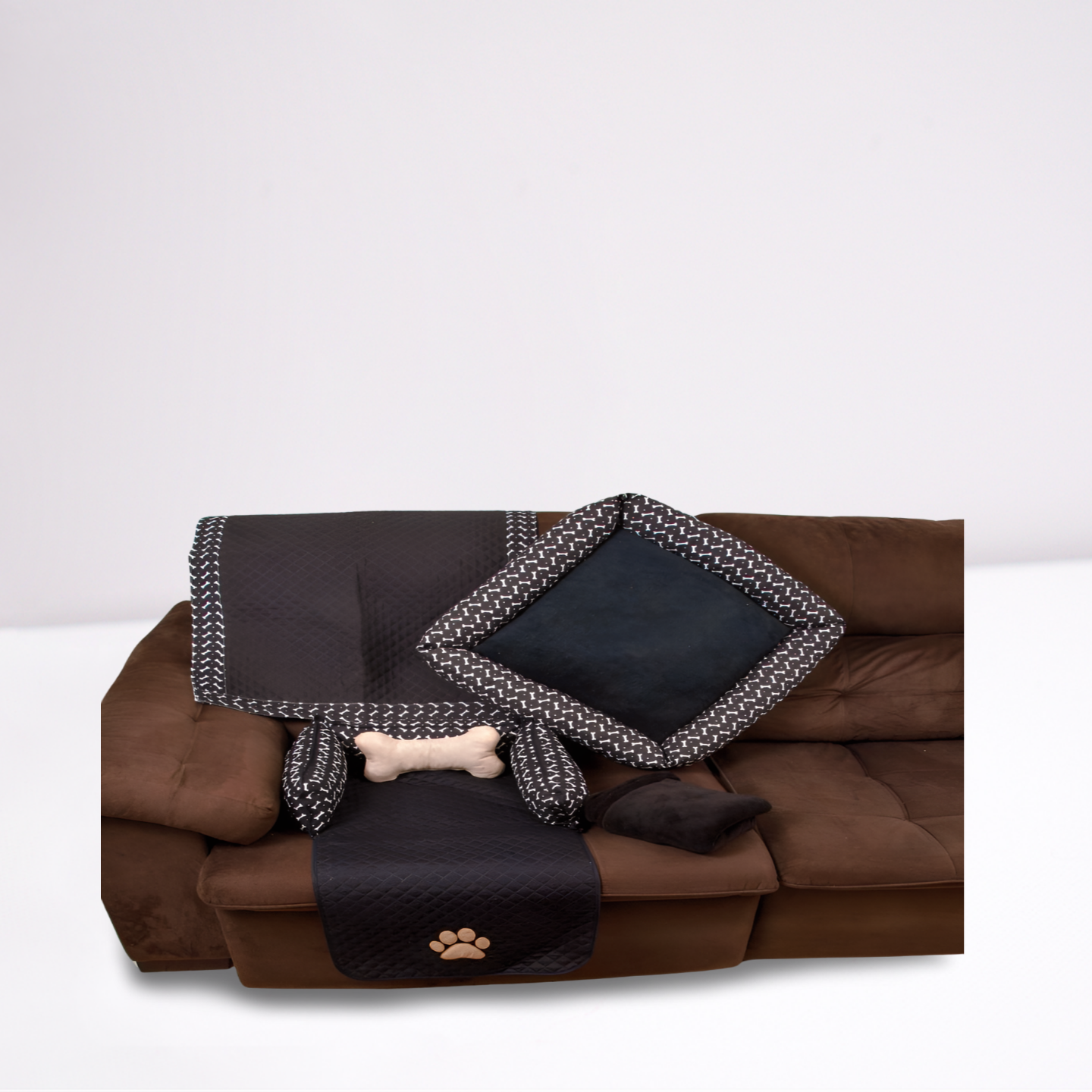 Enxoval Pet completo Pequeno com 6 Peças - Praticidade e Estilo em Preto