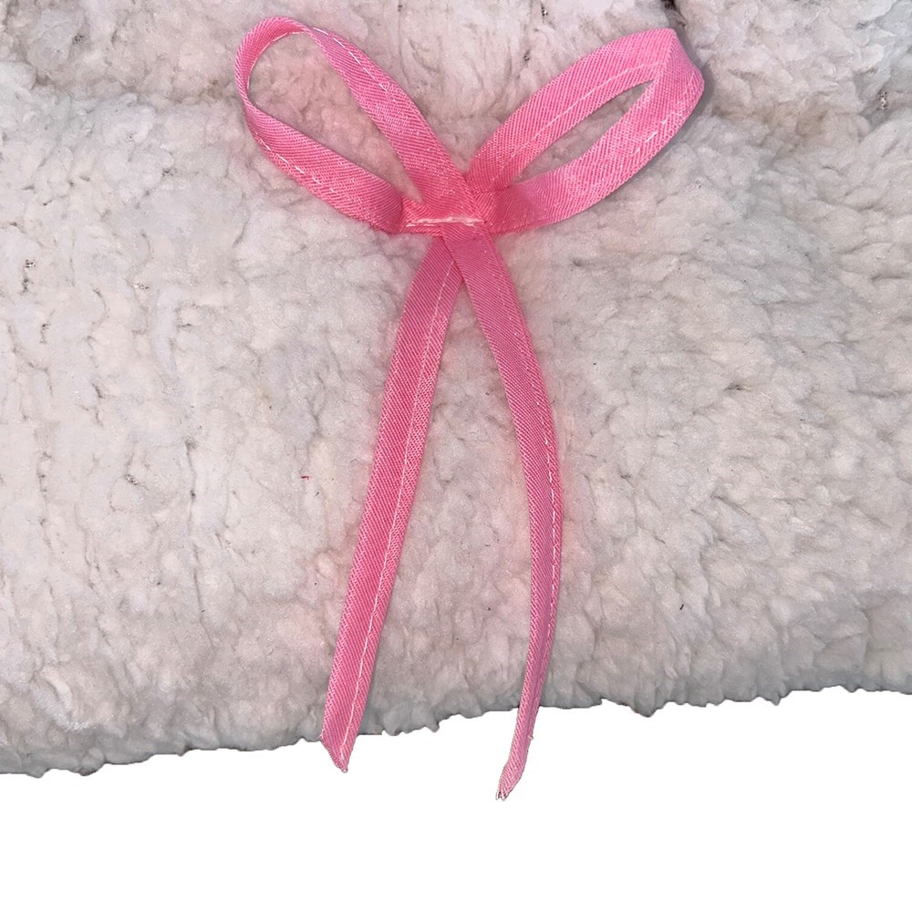 Colchonete Tapete P/Gatos Impermeável Antivazamento Cor Palha Médio 50x50cm Laço Rosa 