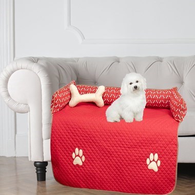 Cama Protetora Impermeável para Sofá – Grande, Vermelho, Ideal para Pets