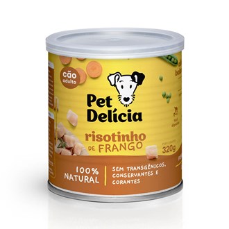 Alimentação Natural Pet Delícia Risotinho de Frango para Cão 320g 