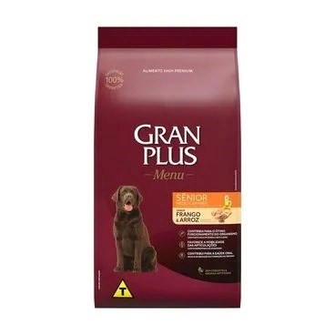 Ração GranPlus Menu Cão Sênior Raças Médias e Grandes 15kg