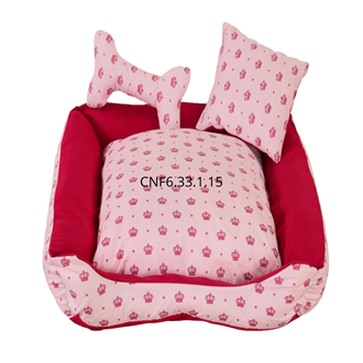 Cama Impermeável Grande Quadrada para Pets – Rosa e Pink