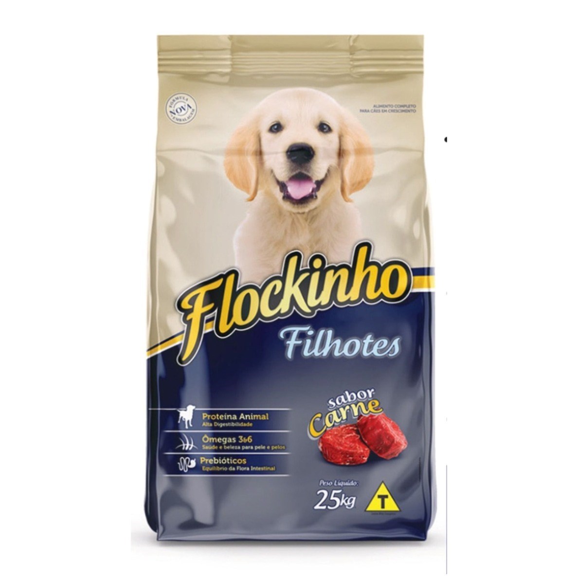 Flockinho Filhotes Carne 25kg