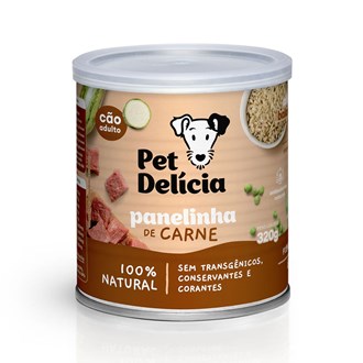 Alimentação Natural Pet Delícia Panelinha de Carne para Cão 320g 