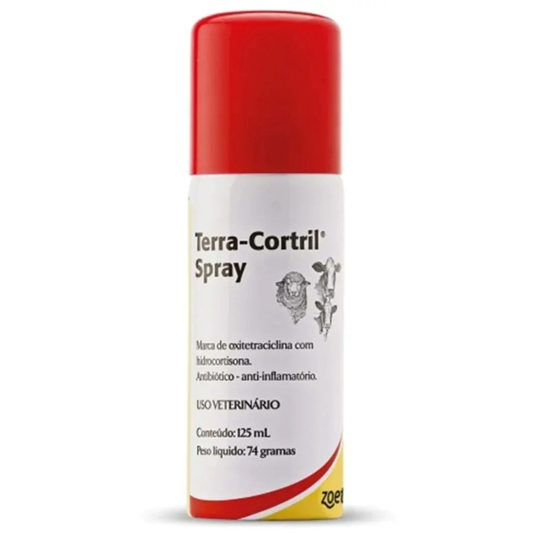 Spray Antibiótico e Anti-inflamatório Terra-Cortril 125ml