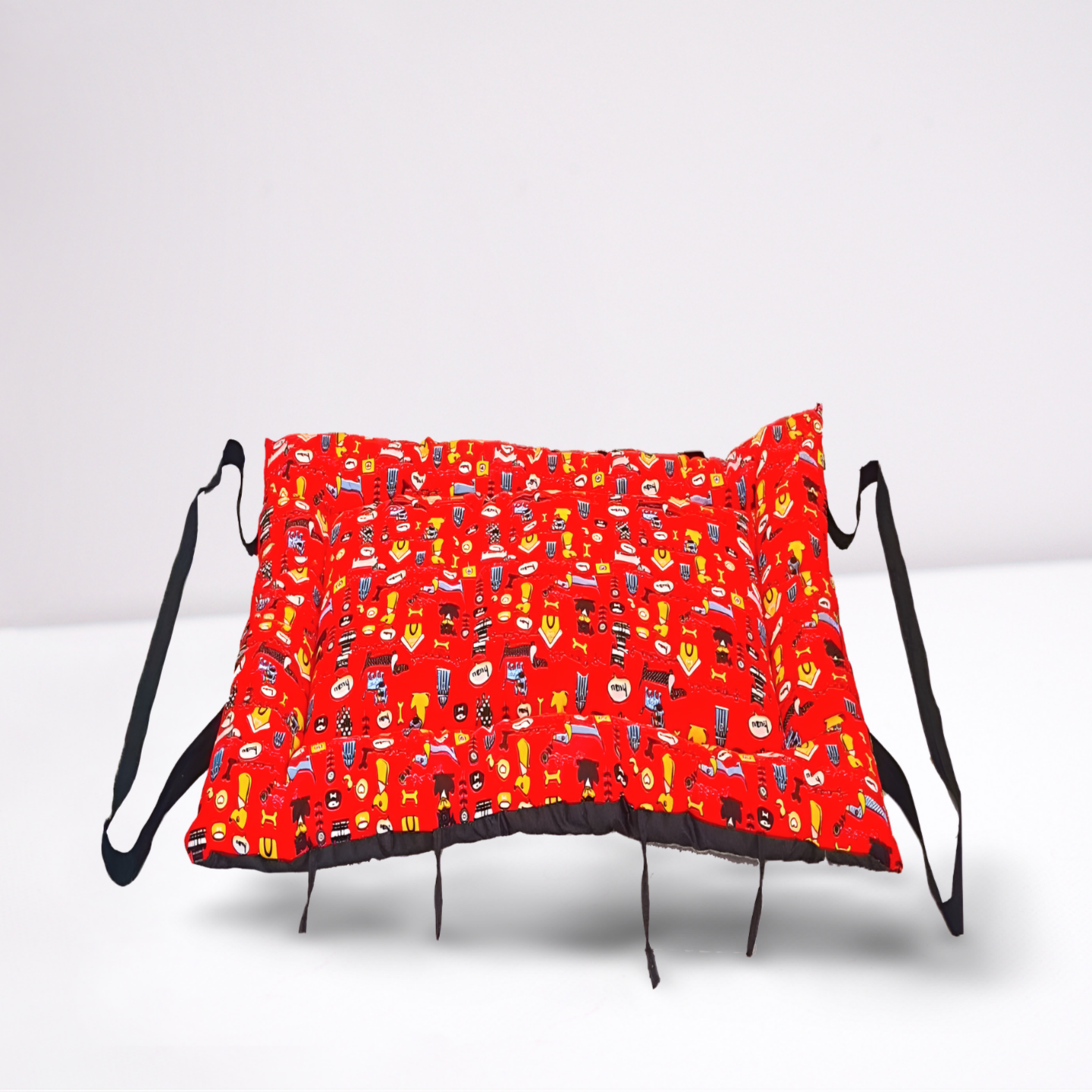 Colchonete Pet 2 em 1 Impermeável– Dog Vermelho (Colchonete que Vira Bolsa)