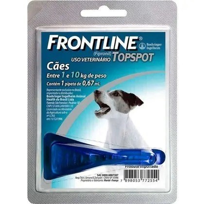 Antipulgas Frontline Topspot para Cães 1 Pipeta 1-10kg
