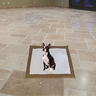 Tapete Higiênico Impermeável Pet Médio  Branco Cacau| Lavável