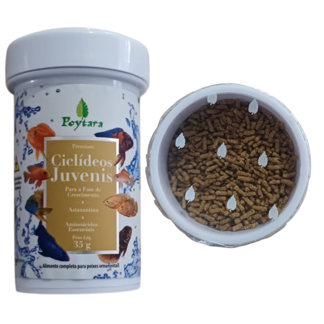 RAÇÃO POYTARA CICLIDEOS JUVENIS 35 G