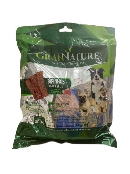 Bifinhos Gran Nature Sabor Carne 500g