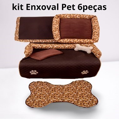  kit Enxoval Pet Completo Grande com 6 Peças - Marrom