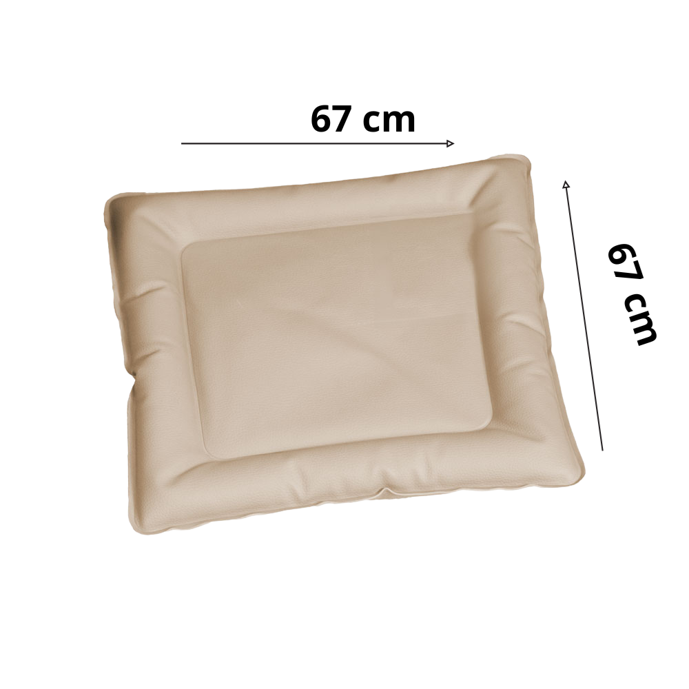 Cama Pet Resistente Quadrada : Inflável, Impermeável, Fácil de Limpar  Grande Cor Caramelo