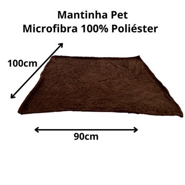 Manta Cobertor Pet Marrom Microfibra Macia e Quentinha