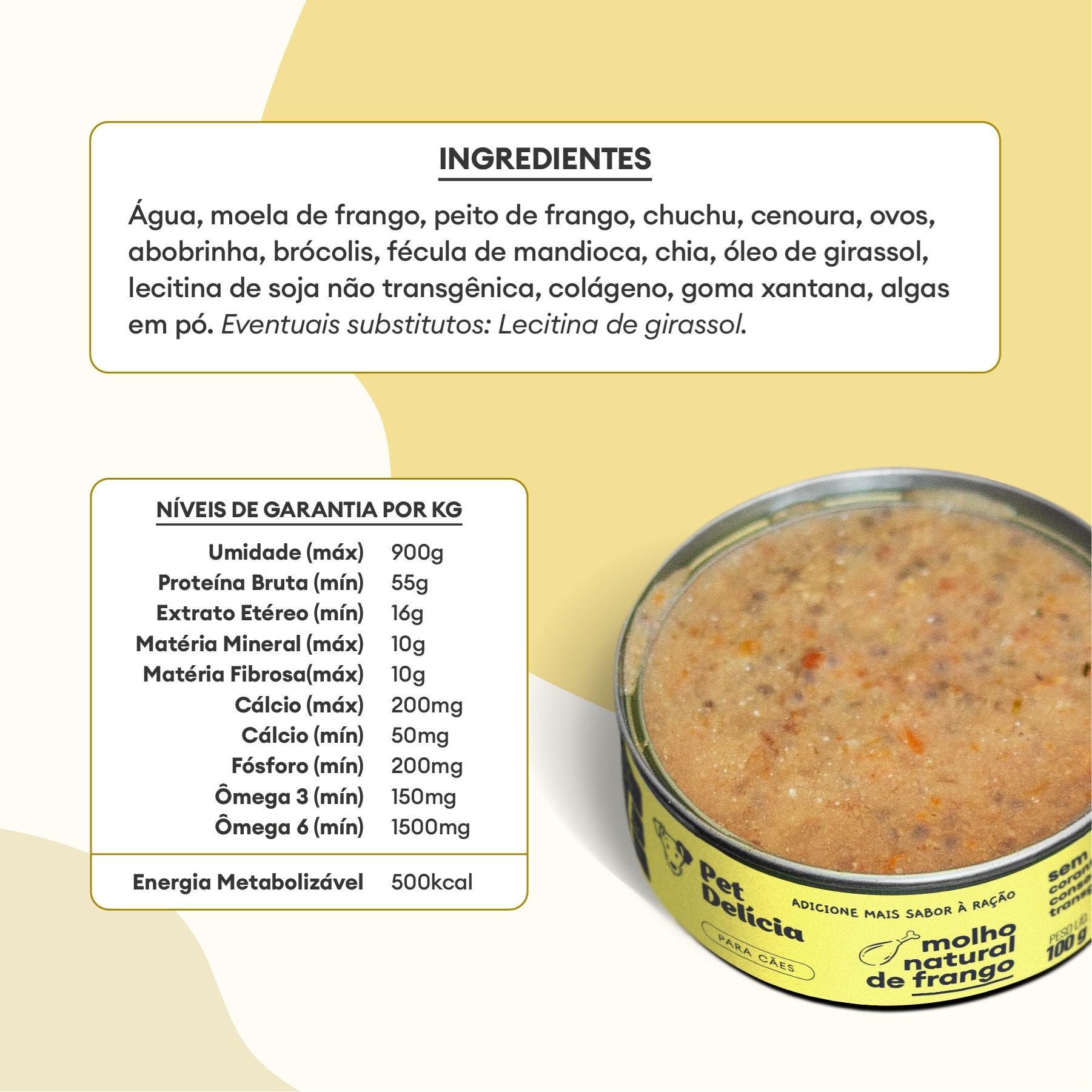 Molho Natural de Frango Cão Pet Delícia 100g