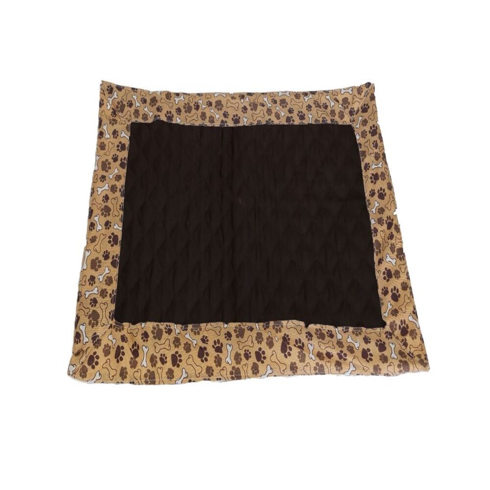 Tapete Higiênico Impermeável Pet– Médio Escuro com Patinha Marrom Reutilizável