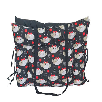 Colchonete  e Bolsa Pet 2 em 1 Impermeável– Dog Preto (Colchonete que Vira Bolsa)