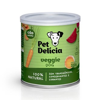 Alimentação Natural Pet Delícia Veggie Dog para Cão 320g