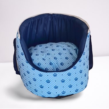 Bolsa e Cama para Pets para Transporte 2 em 1 Realeza Azul