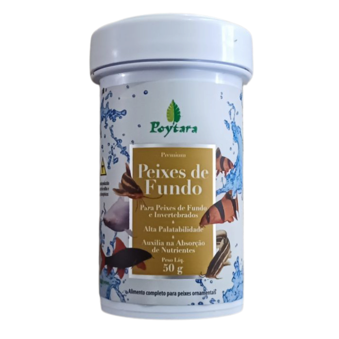 RAÇÃO POYTARA PEIXES DE FUNDO 50 G