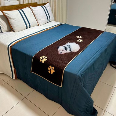 Peseira Pet Impermeável Cama King Marrom