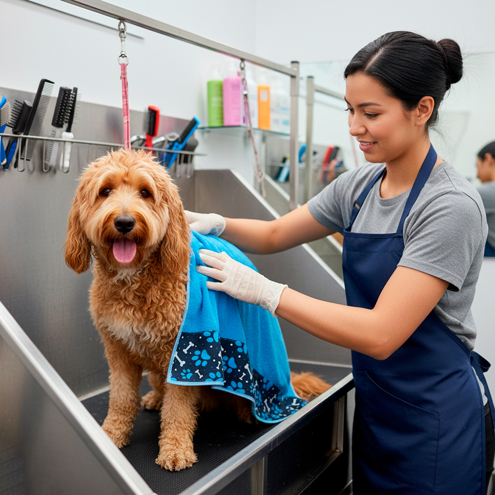 Toalha Splash Pet  Alta Alta Absorção Secagem Rápida Azul