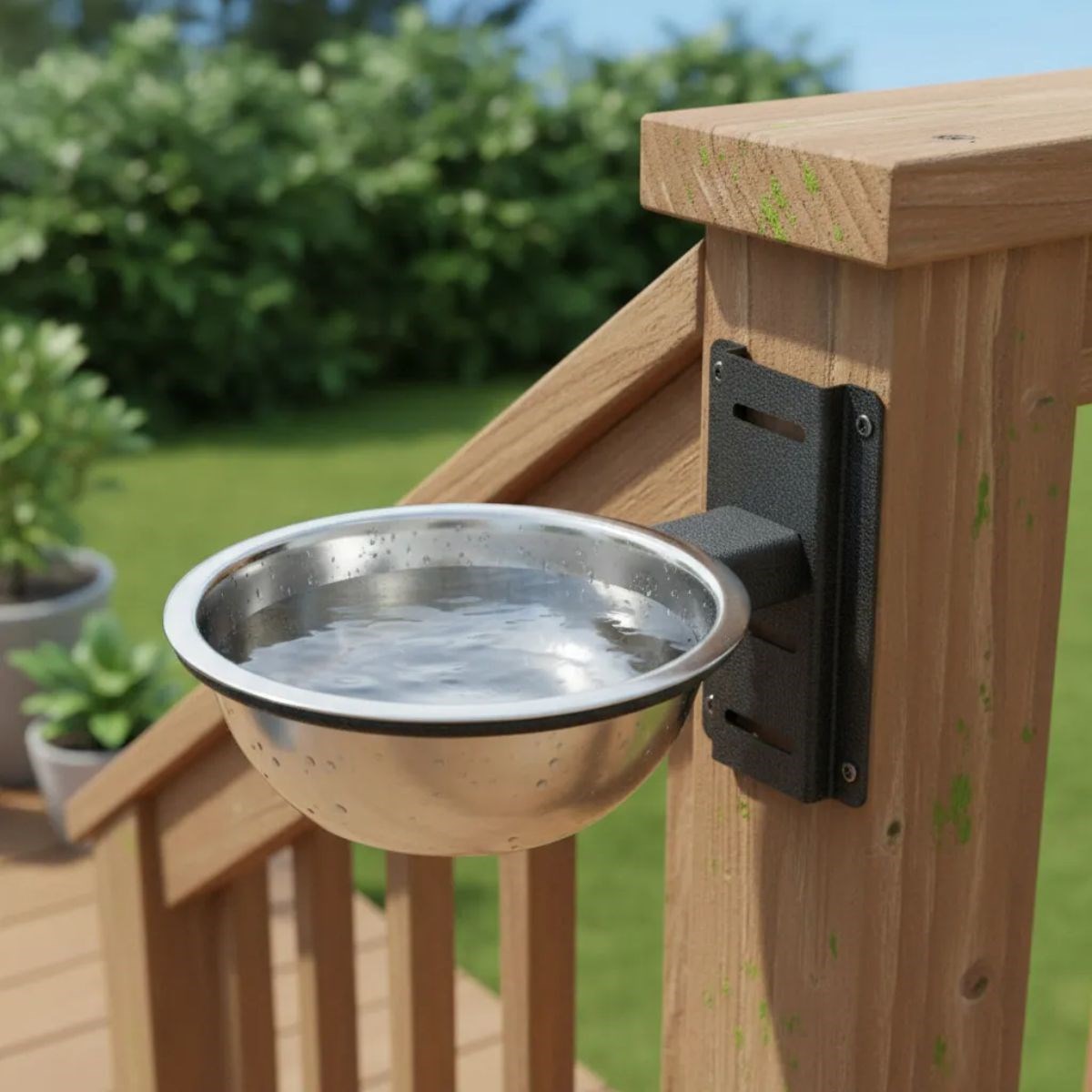 Kit Comedouro E Bebedouro Ajustável De Parede Cães E Gatos - Preto