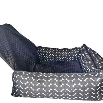 Cama Pet e Capa Protetora Impermeável 2 em 1 para Banco Traseiro de Veículo - Preto