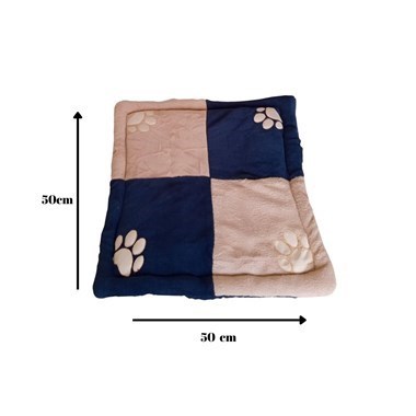 Colchonete Tapete Pet Quadrado  Patinahs Azul e Avelã