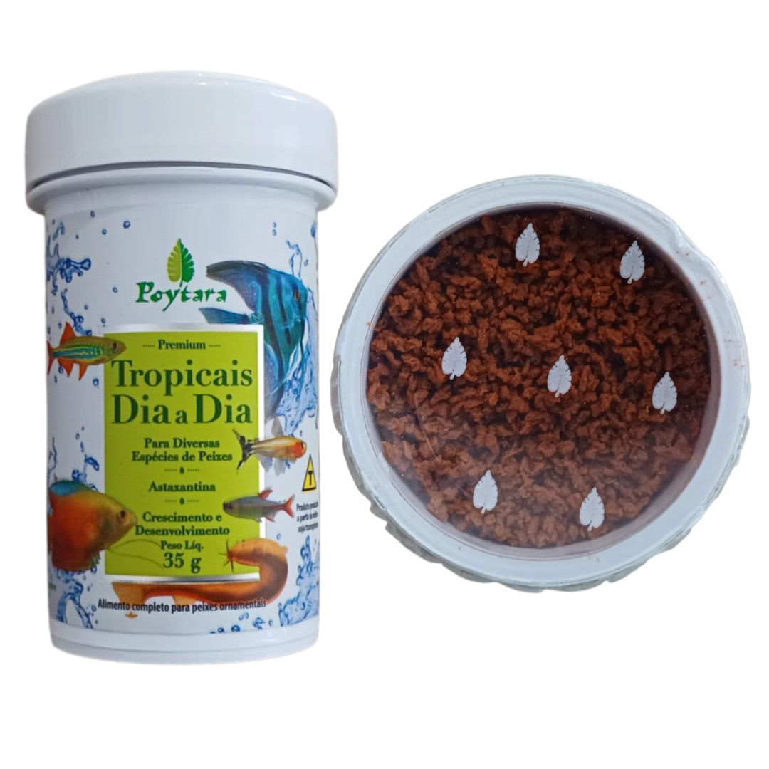 RAÇÃO POYTARA TROPICAIS DIA A DIA 35 G GRANULES