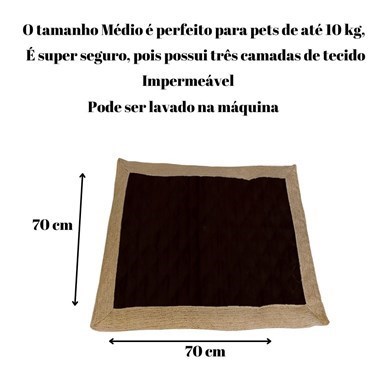 Tapete Higiênico Impermeável Médio Escuro Marrom Avelã| Conforto e Proteção