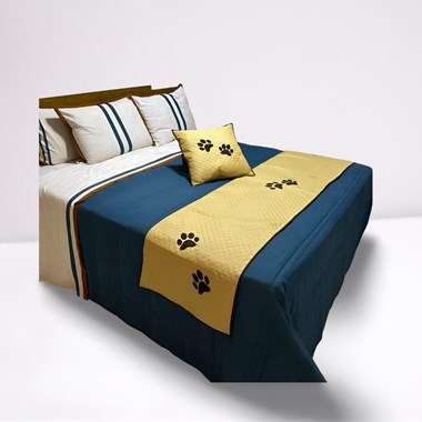 Kit 3 Pçs Peseira e Almofada Impermeáveis para Pet – Avelã para Cama de Solteiro