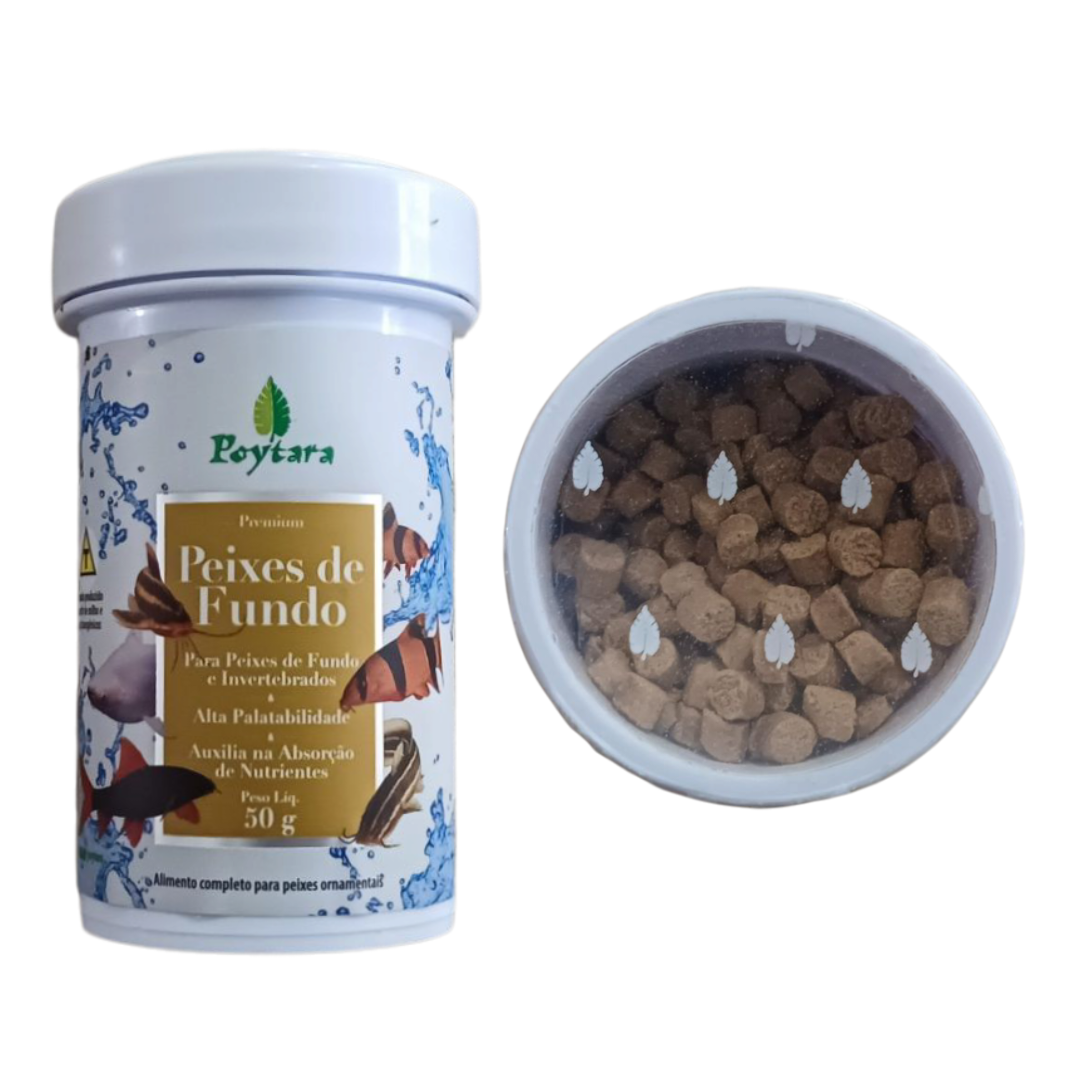 RAÇÃO POYTARA PEIXES DE FUNDO 50 G