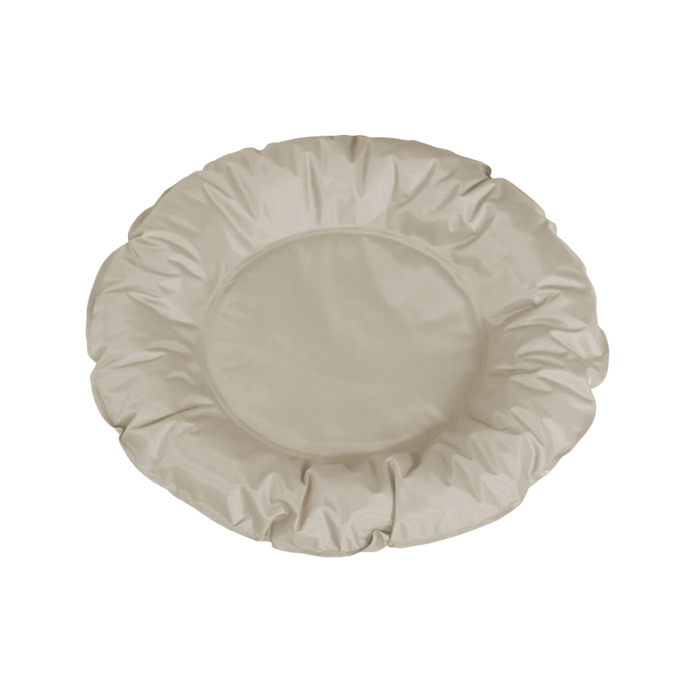 Tapete Gelado Redondo para Pets Cáqui Pequeno -  Impermeável e Refrescante 34x34cm