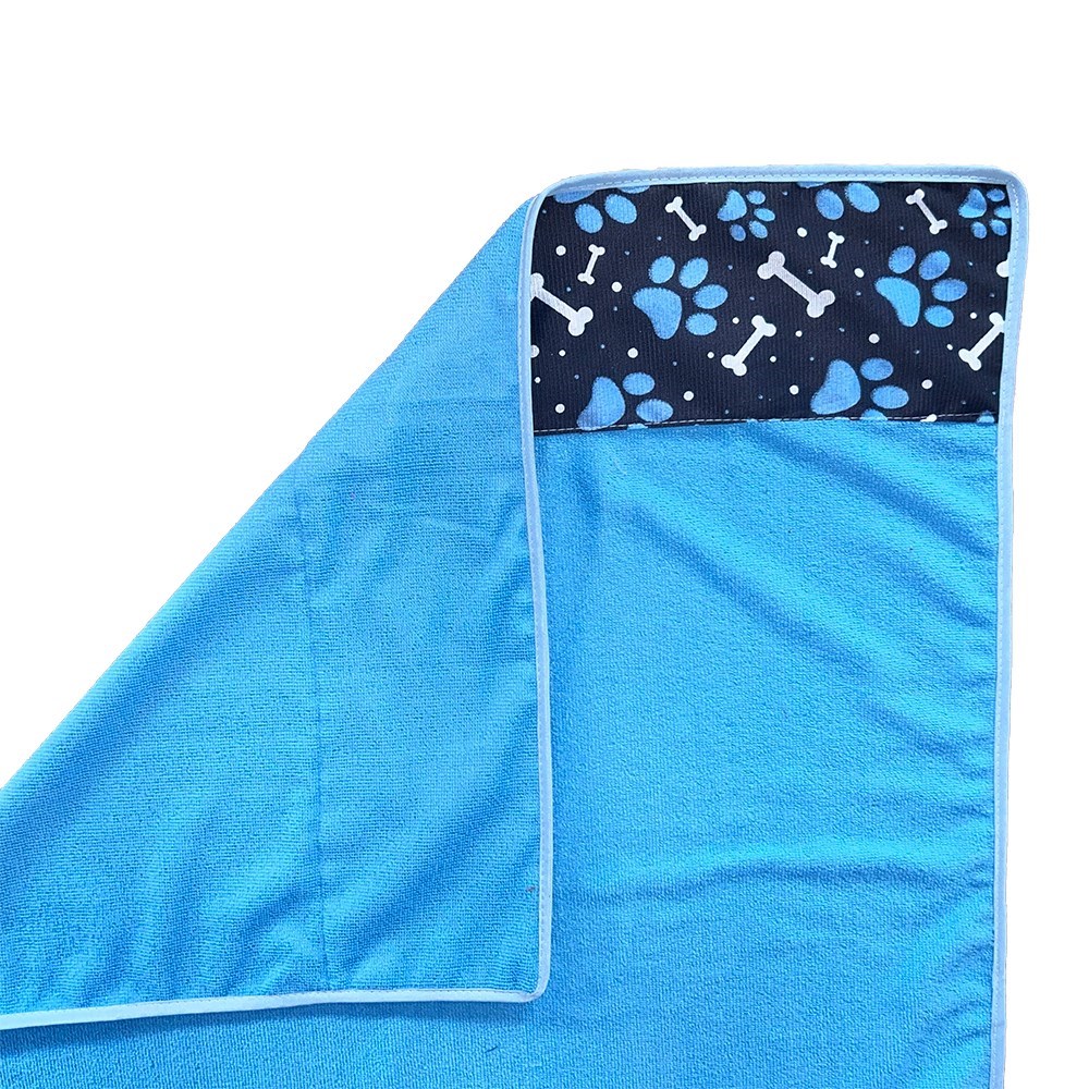 Toalha Splash Pet  Alta Alta Absorção Secagem Rápida Azul