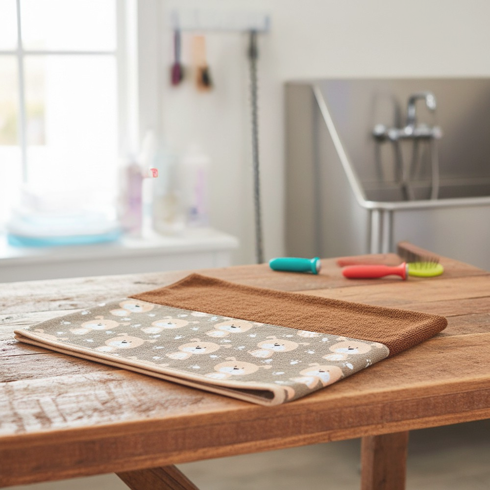 Toalha de Banho Pet Alta Absorção Seca Rápido Marrom