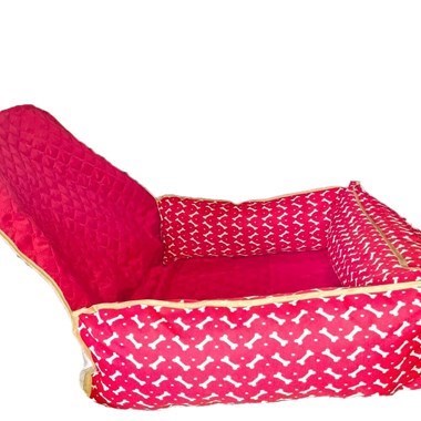 Cama Pet e Capa Protetora Impermeável 2 em 1 para Banco Traseiro de Veículo - Vermelho