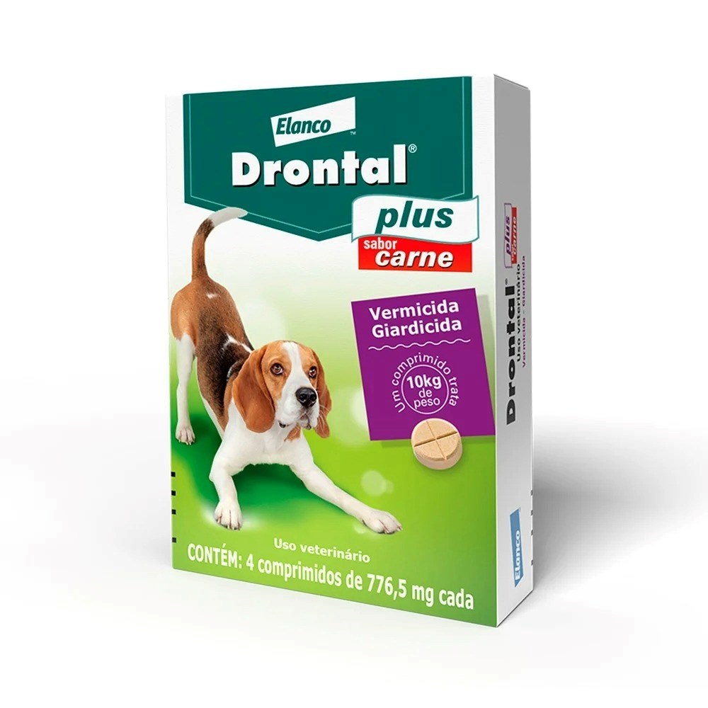 Vermífugo Drontal Plus 4 comprimidos Cães 10kg