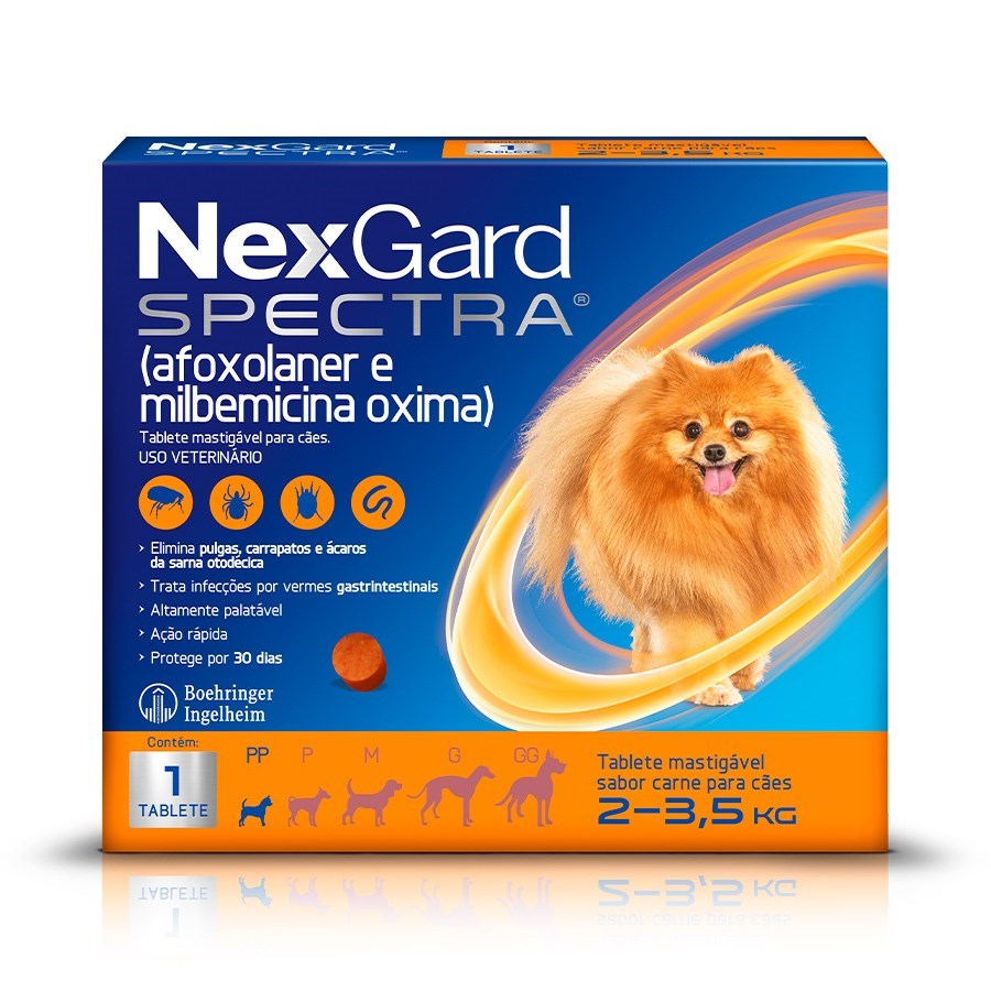 NexGard Spectra Cães PP - 2kg a 3,5Kg   1 unidade