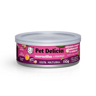 Alimentação Natural Pet Delícia Maravilha de Frango para Gato 110g