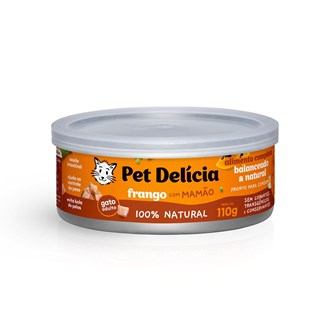 Alimentação Natural Pet Delícia Frango com mamão para Gato 110g