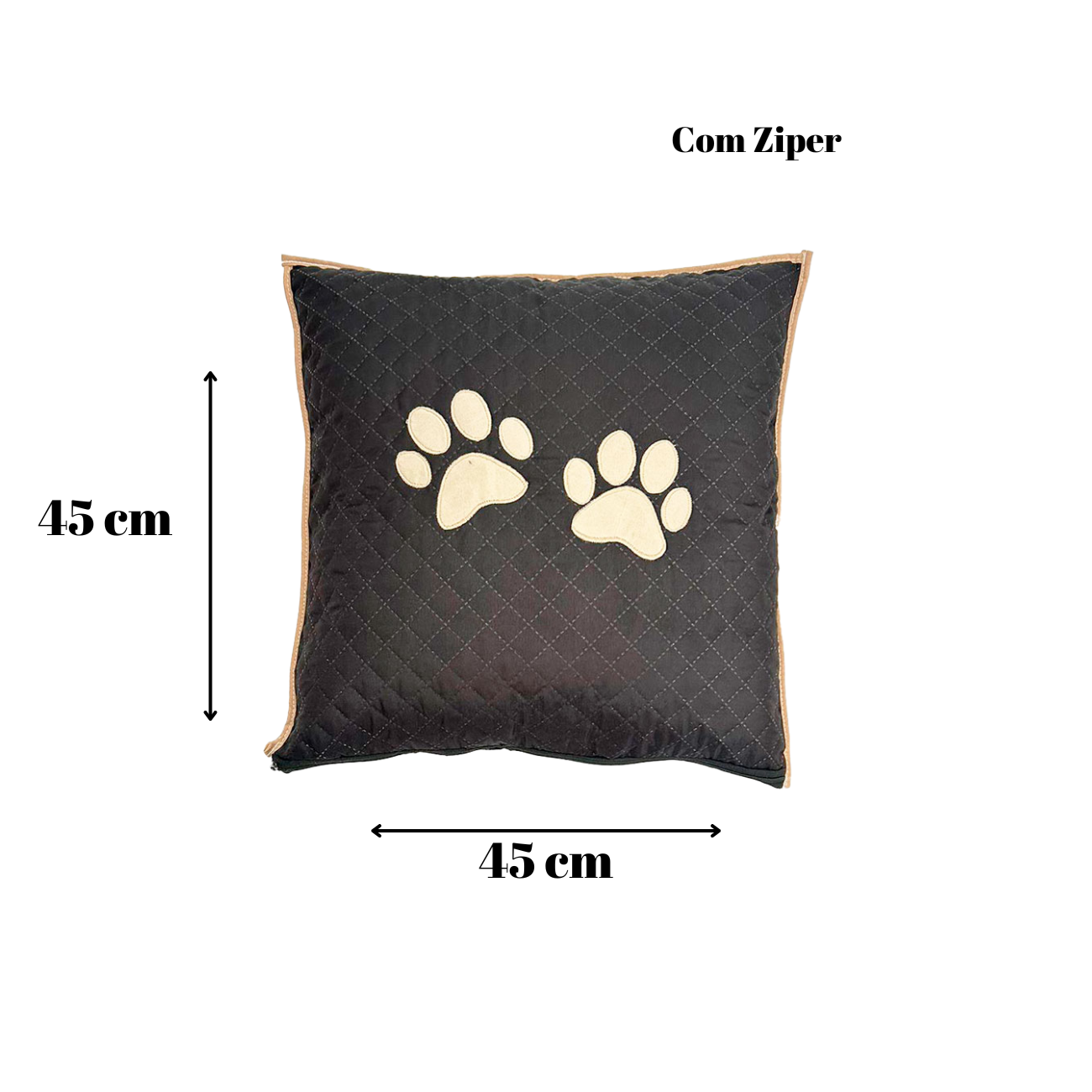 Almofada Decorativa Pet Preta - Visual e Conforto