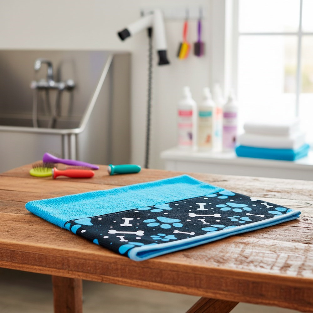 Toalha Splash Pet  Alta Alta Absorção Secagem Rápida Azul