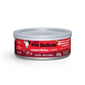 Alimentação Natural Pet Delícia Caçarolinha de Carne 110g