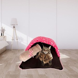 Kit 2 Pçs Saco de Dormir Impermeável Pink com Manta Rosa