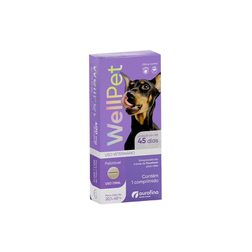 Wellpet Cães 400mg  20,1kg - 40kg    1 unidade