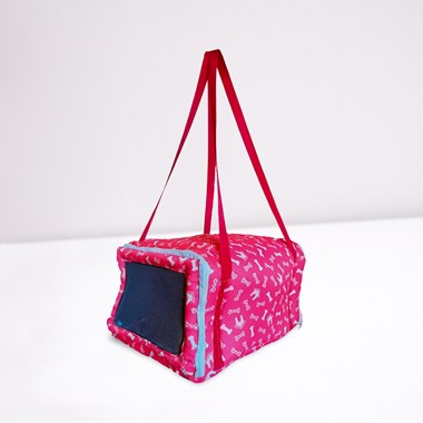 Bolsa Impermeável para Transporte de Pets - Ideal para Viagens de Avião e Carro - Cor Pink