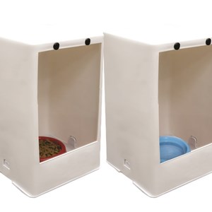 comedouro bebedouro higienico para caes protege 100% água e ração
